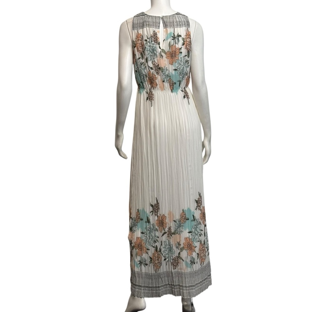 Impressions Sleeveless Maxi dress with flowers print Sz S - Picture 8 of 9